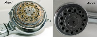 Présence de Tartre dans les sanitaires avant et après installation du système HydroFlow