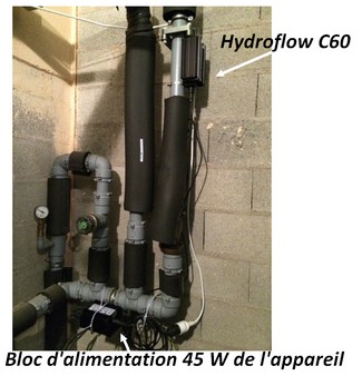 HydroFLOW C60 installé avant ballons d\'eau chaude